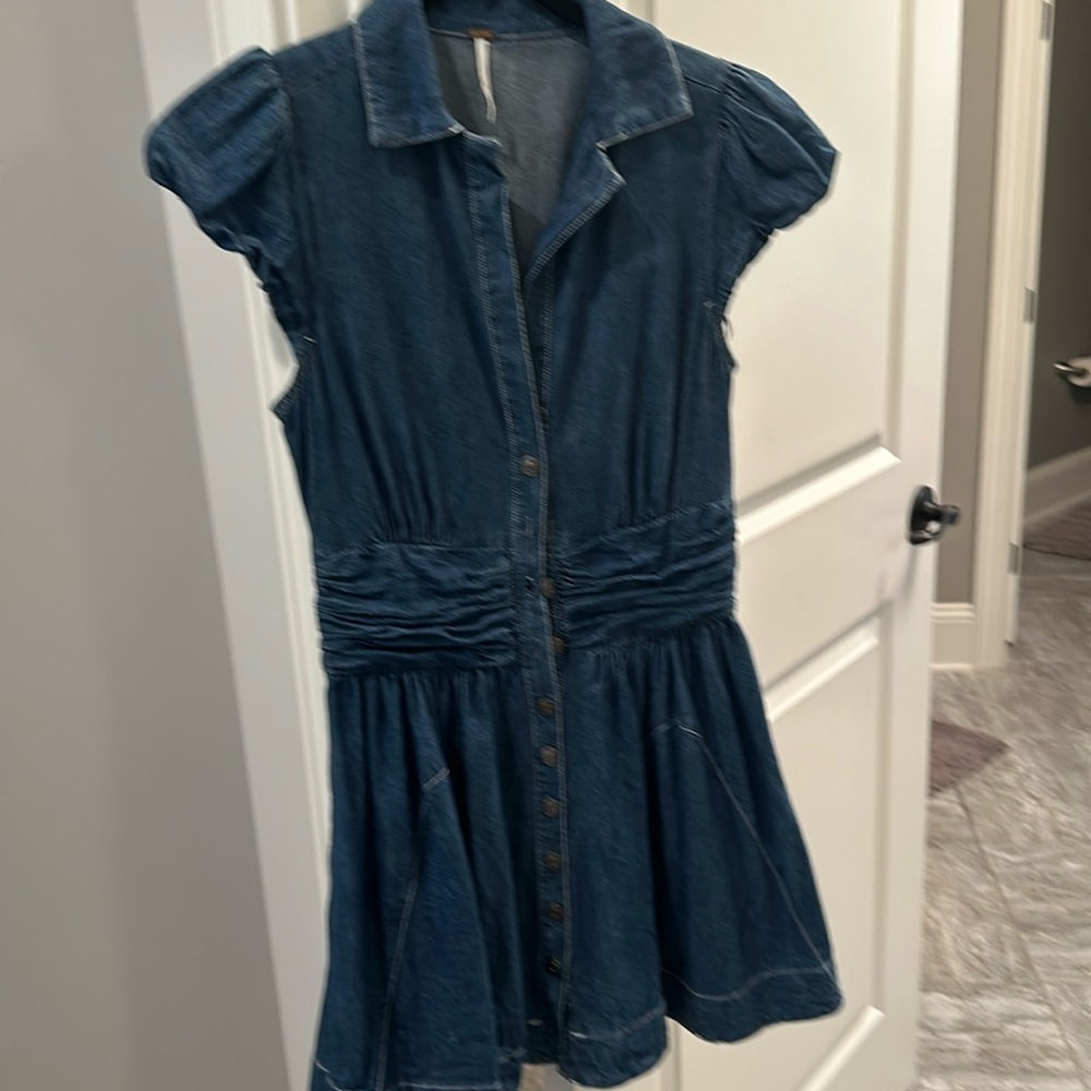 Free People Denim Dress XS